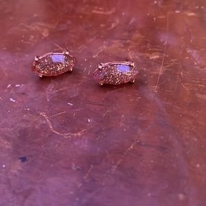 Sparkly rose gold/copper earrings
